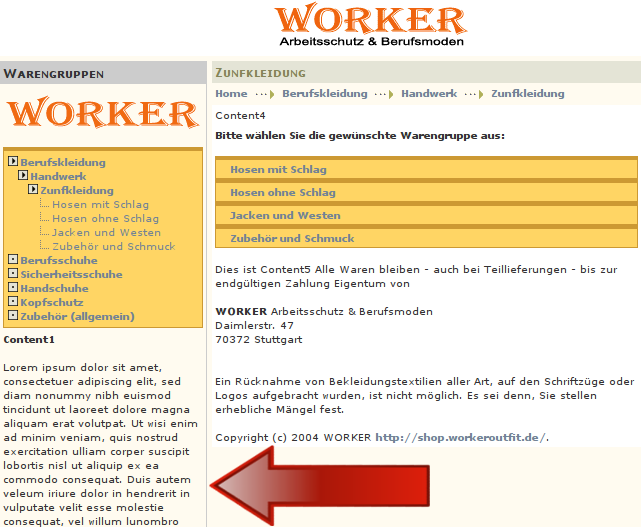 lorem ipsum screen shoot